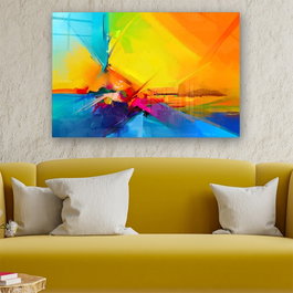 Wallity Pintura decorativa de vidrio templado Multicolor 40 x 60 cm